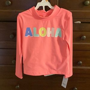NWT Carter’s two piece LS rash guard swim set